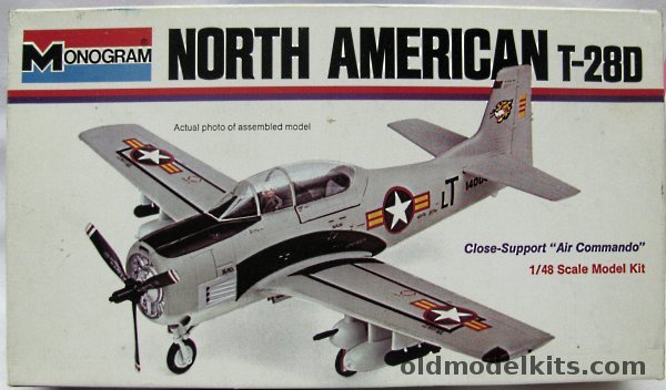 Monogram 1/48 North American T-28D - Close Support Aircraft - USAF or South Vietnam Air Force, 6805 plastic model kit